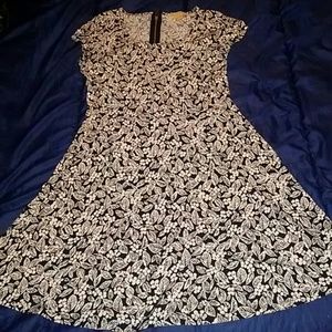 Navy blue and white dress